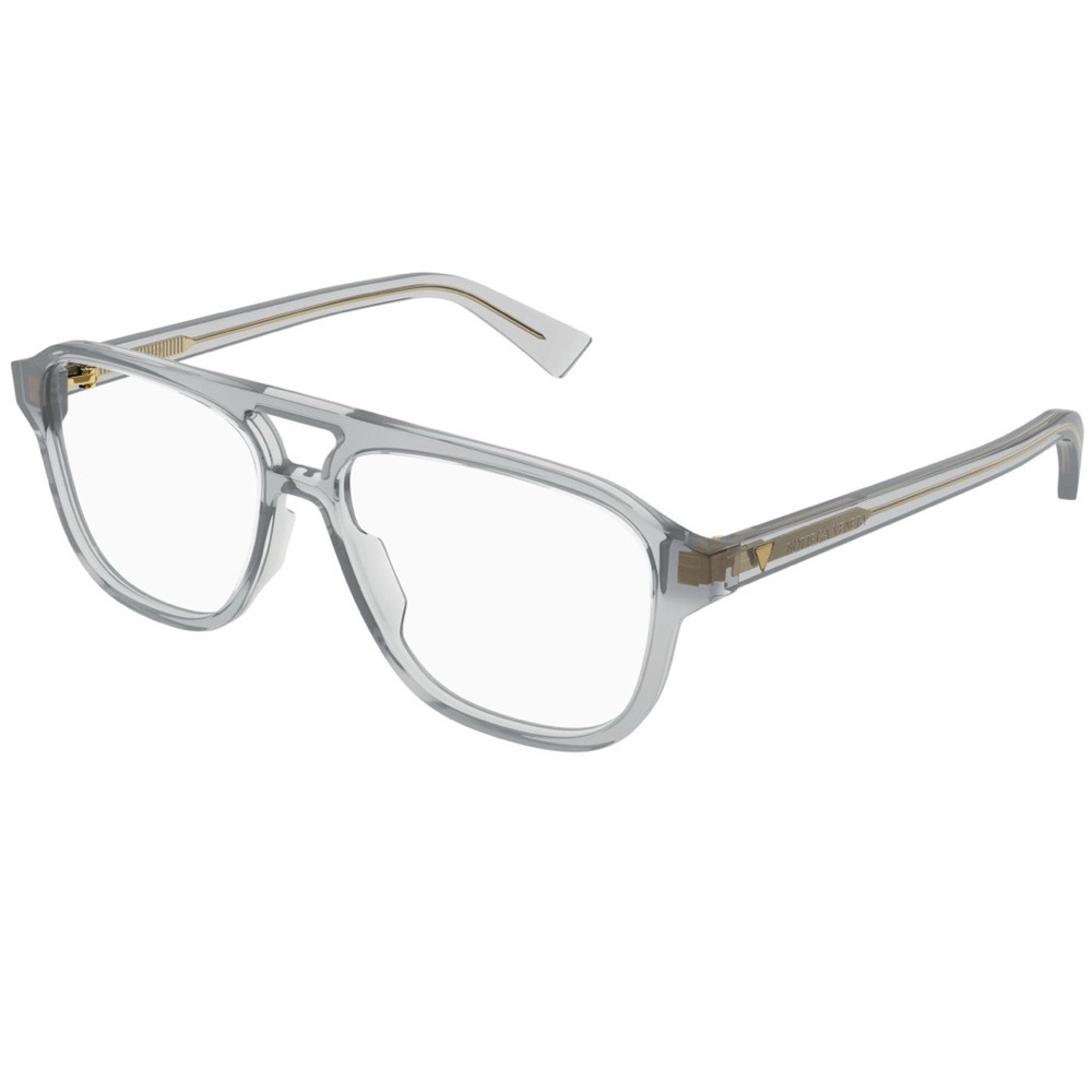 NEW BOTTEGA VENETA MEN EYEGLASSES BOTTEGA VENETA BV1294O 004 GREY PILOT EYEWEAR